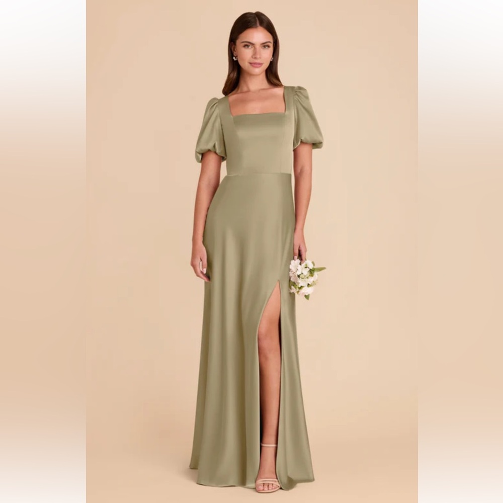 Birdy Grey Judy Matte Satin Dress- Moss Green
